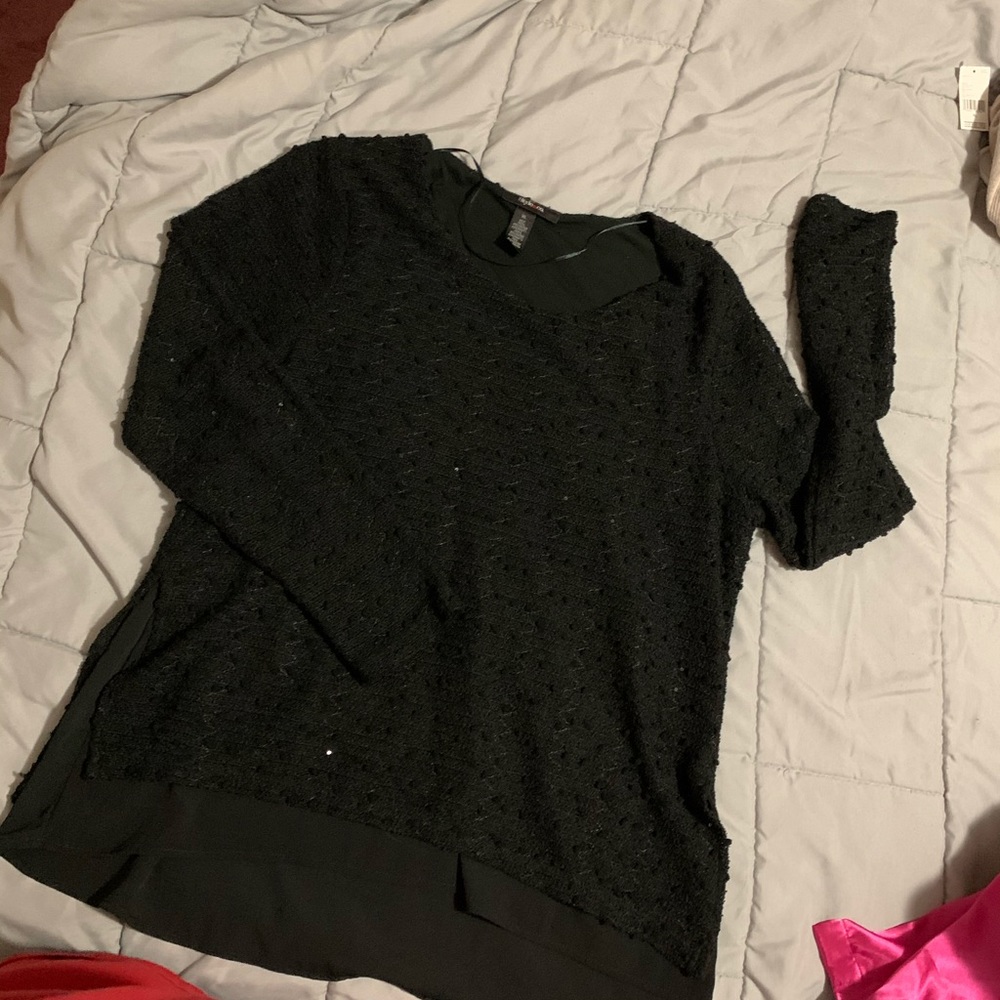 Style & Co. XL sequin long sleeve shirt